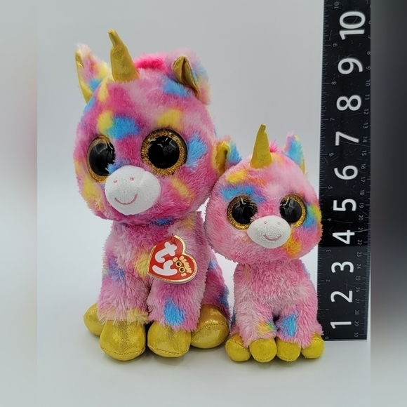 TY Beanie Boos Fantasia Set of 2 Pink Unicorns #793 - Picture 8 of 8